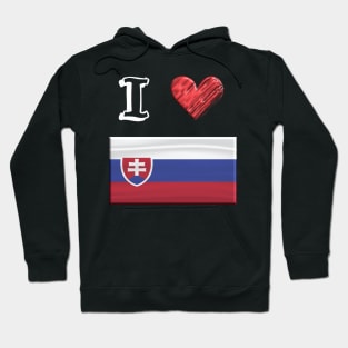 I love Flag from Slovakei Hoodie